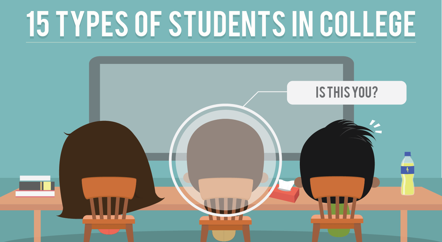 15 Types of Students You're Bound to Meet in College Infographic - Feature-Image