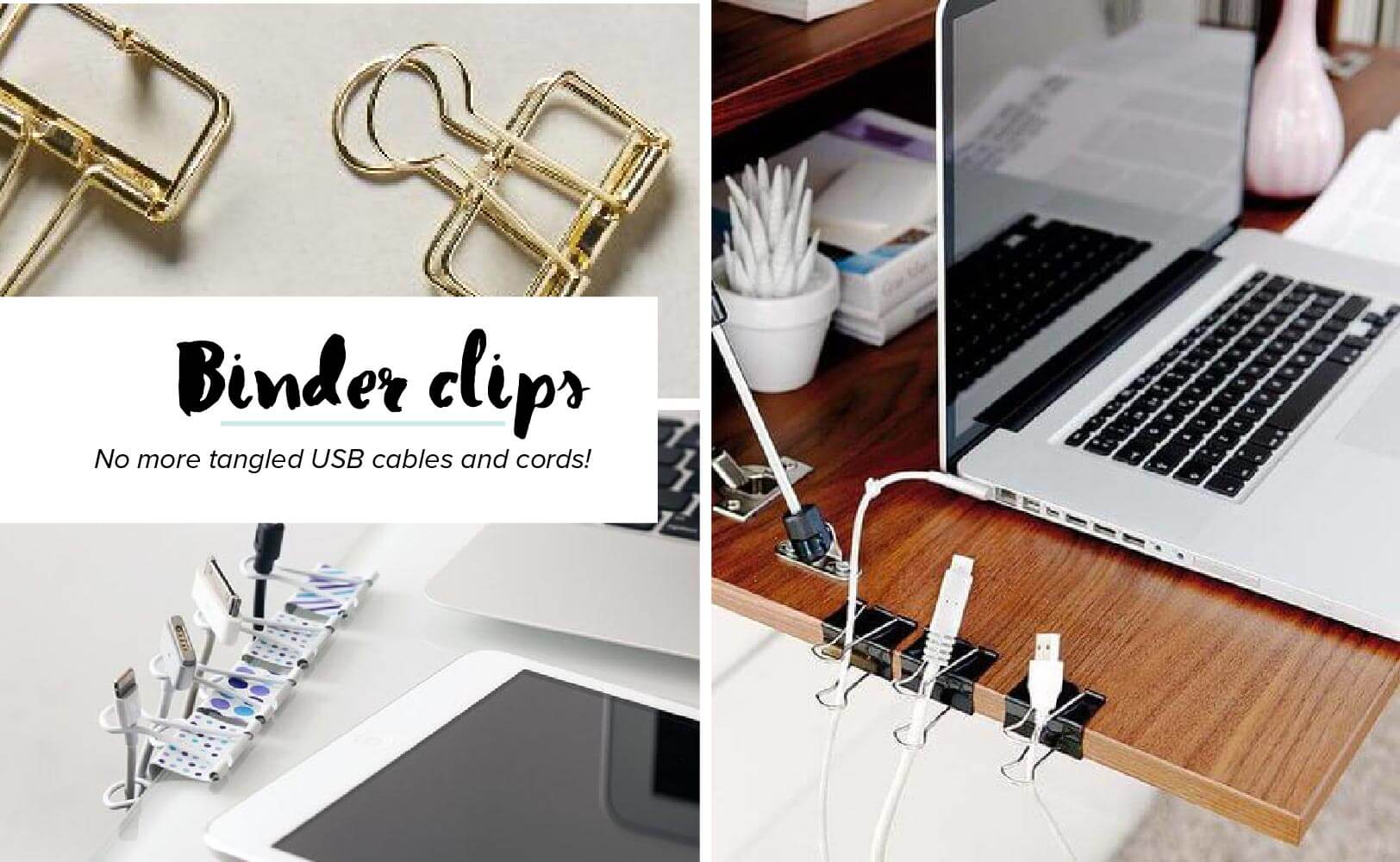 Image: Gold Binder Clips, Binder Clip Hack