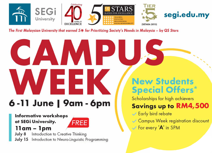 Join in SEGi University’s Campus Week Workshops - Feature-Image