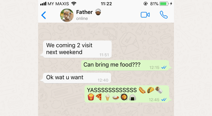 Text Conversations With Your Parents While At University - 10 The “We’re visiting!” texts