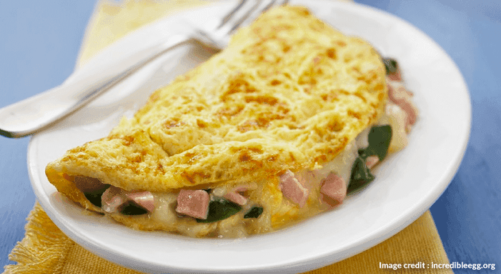 Feel-Good Recipes for Really Bad Chefs - 1 Cheesy spinach and ham omelette