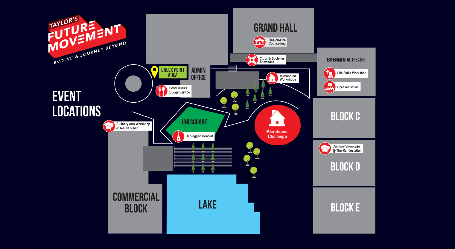 Taylor's Lakeside Campus Map
