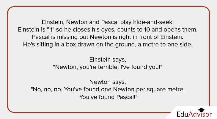 Educational Puns-Einstein, Newton and Pascal play hide-and-seek V2