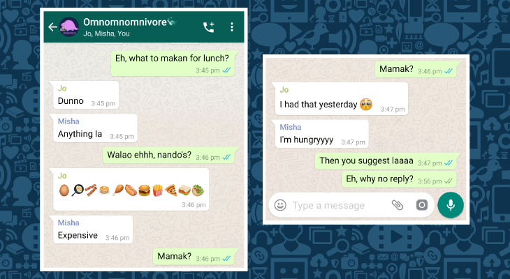 Relatable Text Message-Lunch Group Text