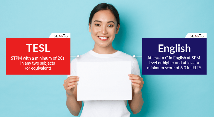 TESL vs English V01-Different entry requirements