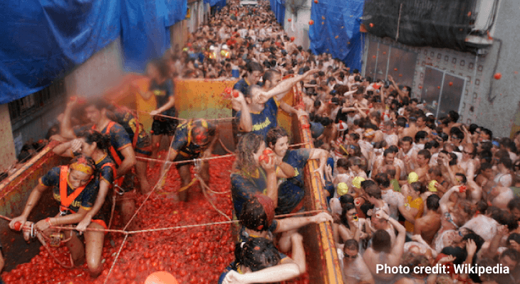 Origin Behind Popular Festivals-La Tomatina