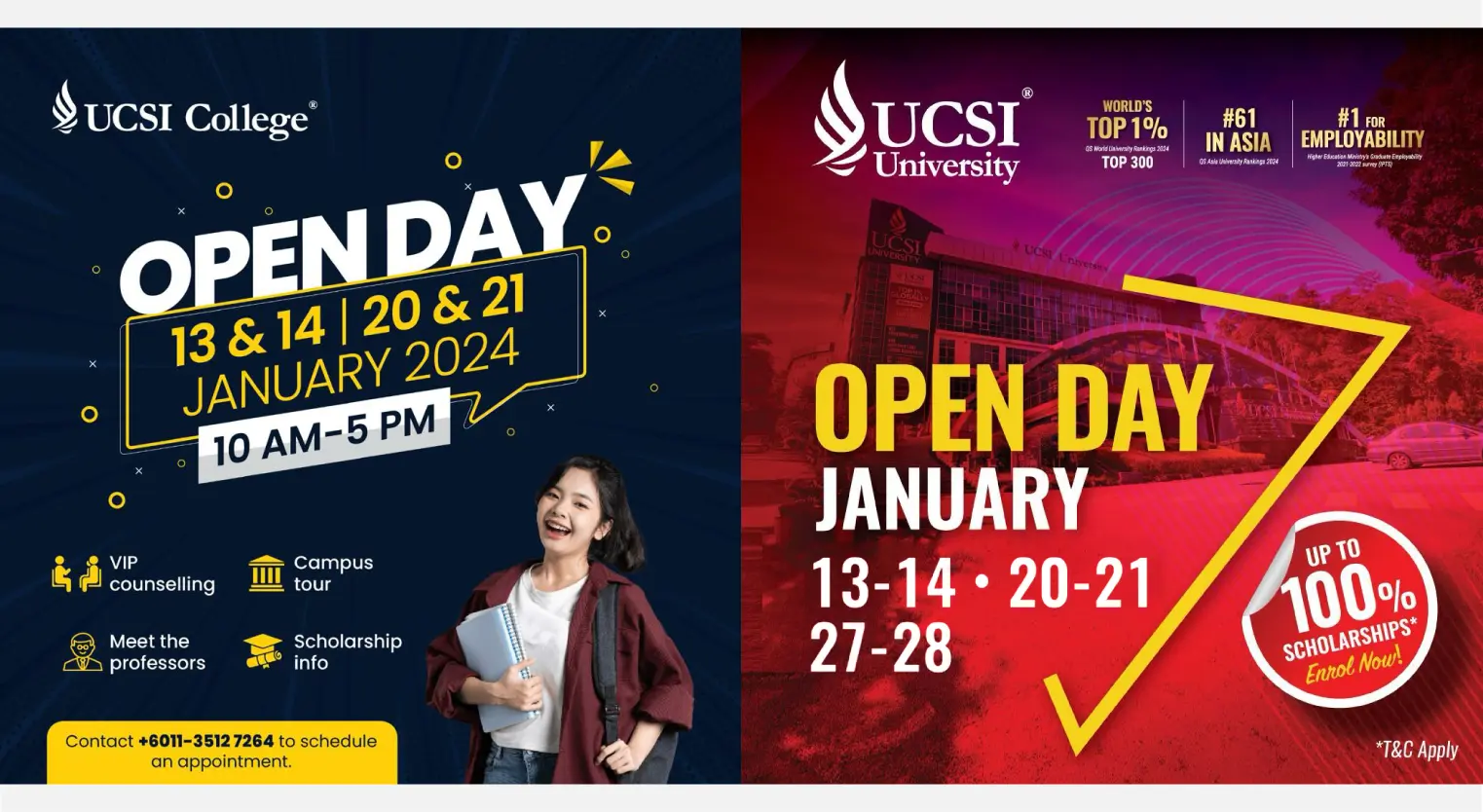 Explore Your Study Options at UCSI Open Days This January 2024