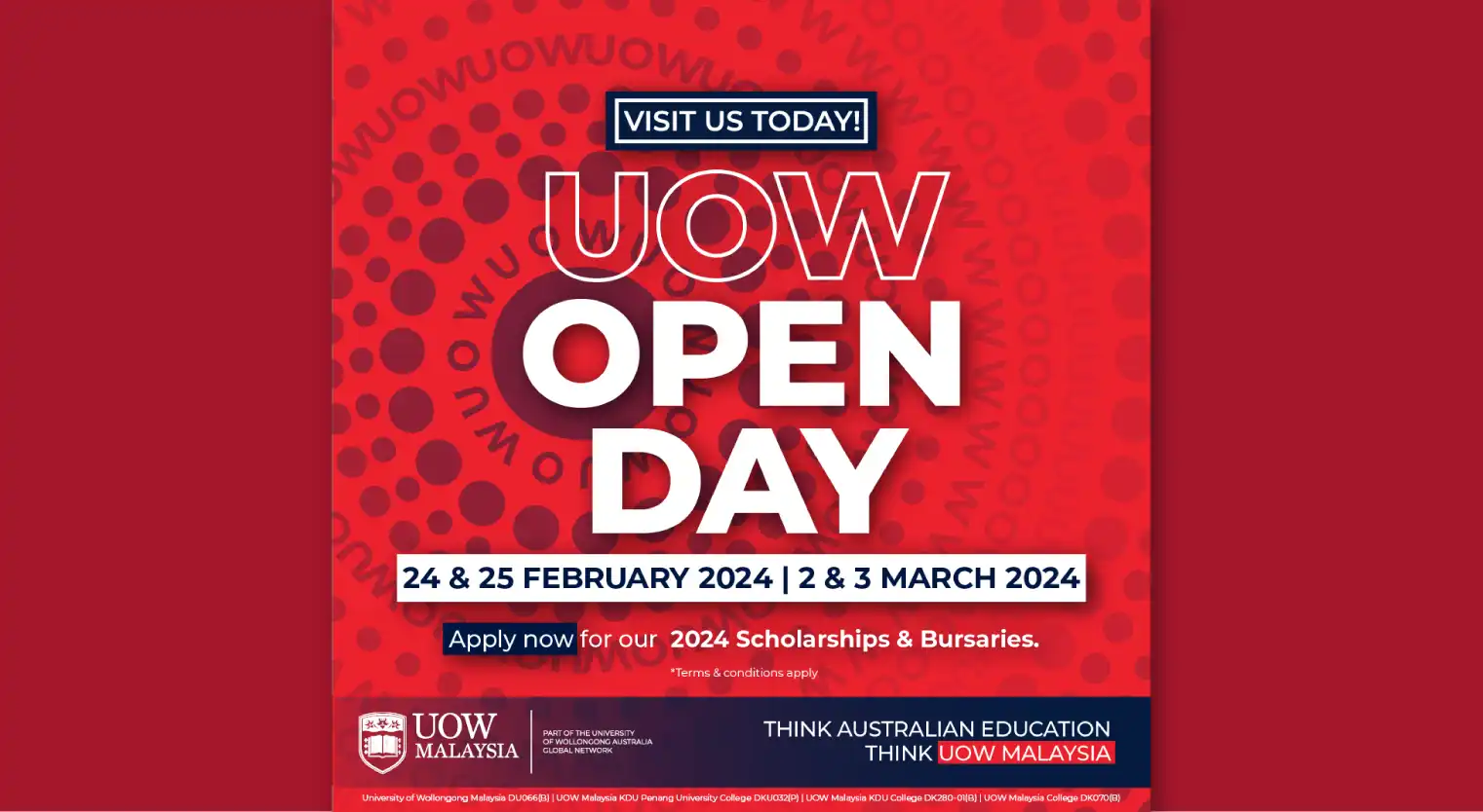 Discover Top Australian Education at UOW Malaysia (23 March 2024)
