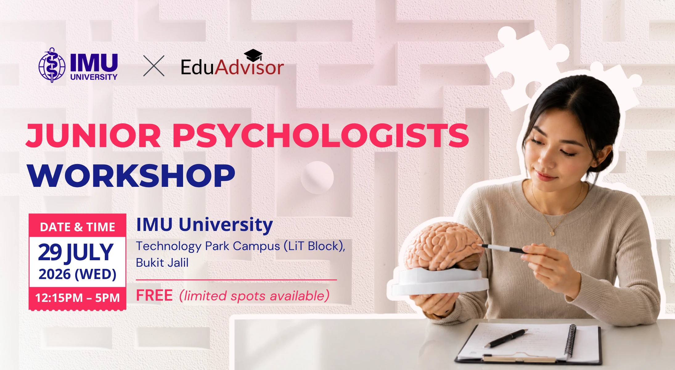 Junior Psychologists Workshop: Escape the Cognitive Maze This 29 July 2026