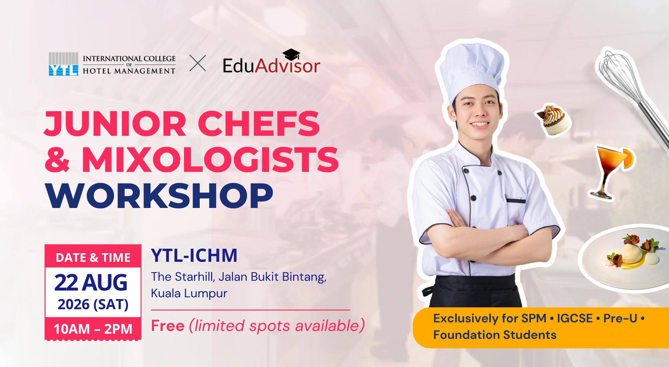 Junior Chefs & Mixologists Workshop: Master a Chef's Special and Shake Up Mocktails This 22 August 2026